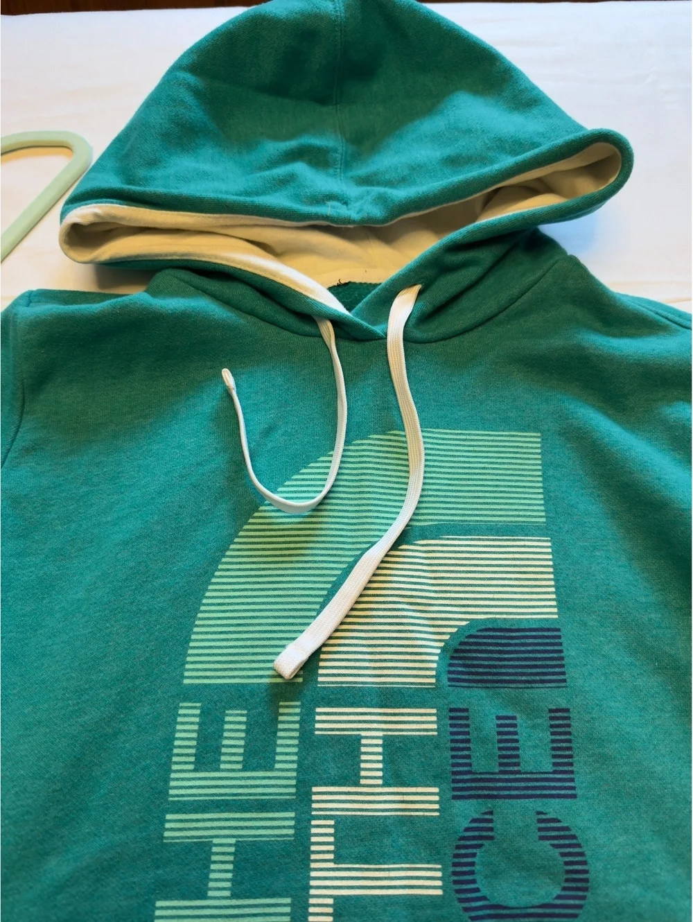 The North Face Hoodie Men’s Medium Green Graphic Pullover Kangaroo Pocket